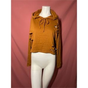 Long Sleeve cut design hoodie